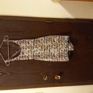 Hurley graphic striped beach dress. Size large.